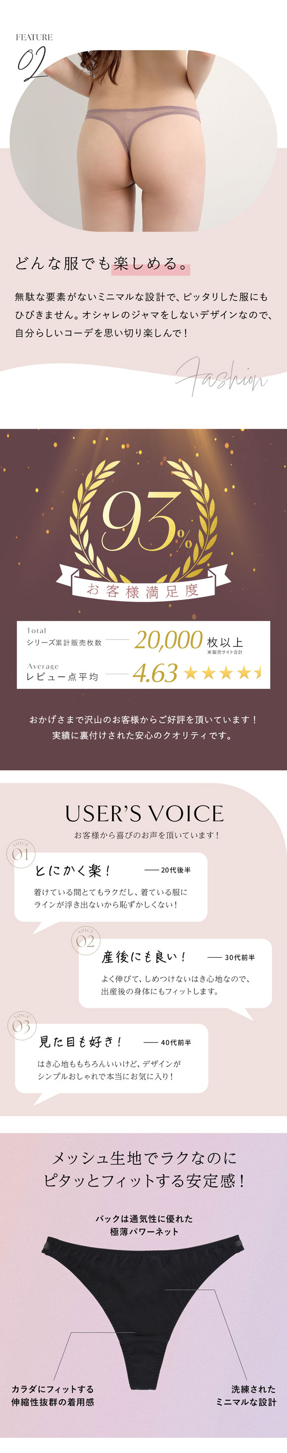 ショーツ Tバック ソング タンガ 大きいサイズ メッシュ 涼しい MINIMALISTA 超極薄 M L LL 単品 ミニマリスタ