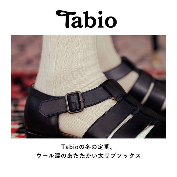 タビオ WOOL 太リブ レギュラー丈 ソックス TabioMEN