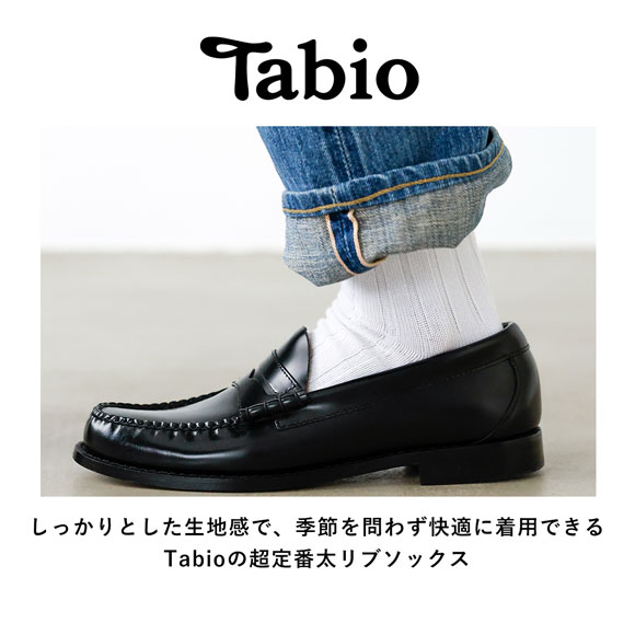 タビオ ベーシック 太リブ　レギュラー丈 ソックス TabioMEN