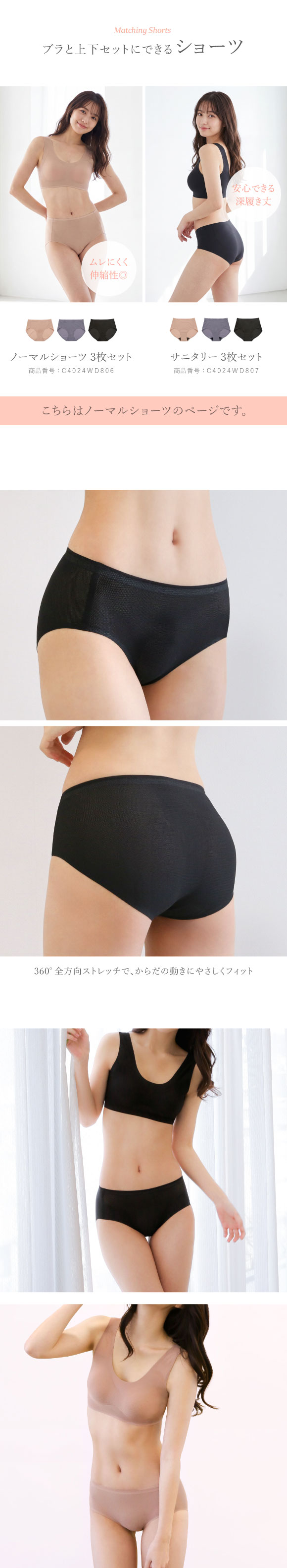 【3色セット】メッシュショーツ ノーマル スタンダード レギュラー 春夏 猛暑 暑さ対策 ムレない Ｍ Ｌ LL