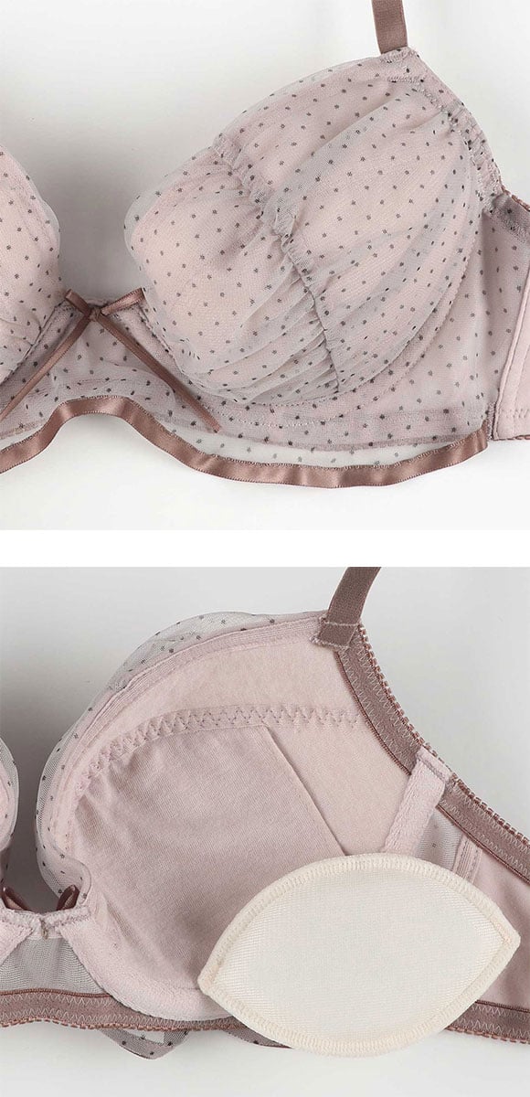 アンフィ ブラ＆ショーツセット まる胸メイク チュール BCDE ブラジャー ショーツ セット AMPHI BCC242