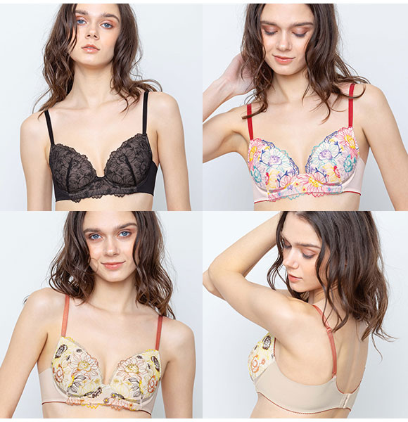 アンフィ さらっと快適、夏ブラ ブラジャー 吸汗速乾 メッシュ 通気性 BCDEF BLH304 AMPHI