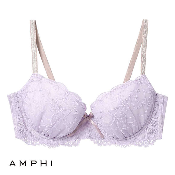 かず　アンフィニーク4つセット アンフィ AMPHI 脇スッキリ 寄せる機能のブラ ブラジャー 3/4カップ
