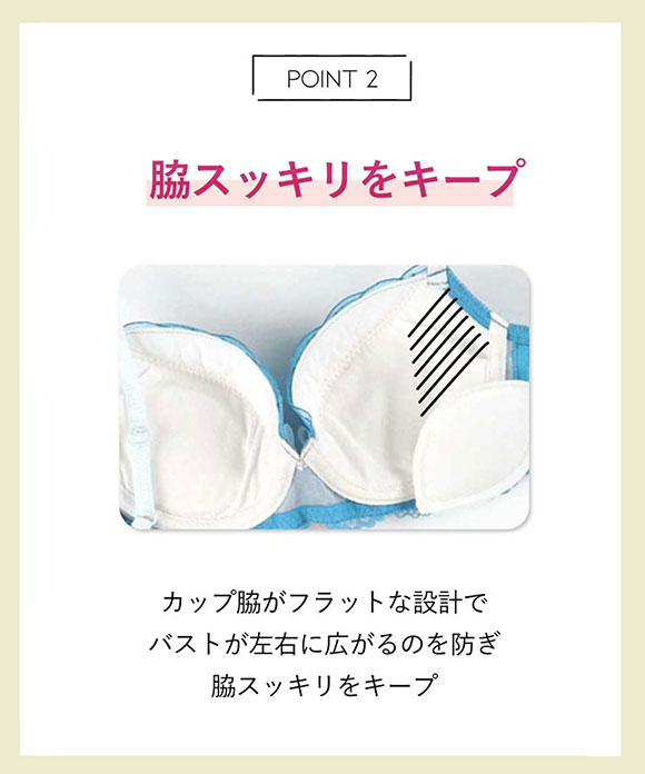 アンフィ AMPHI 脇スッキリ 寄せる機能のブラ ブラジャー 3/4カップ BCD BLH396 単品