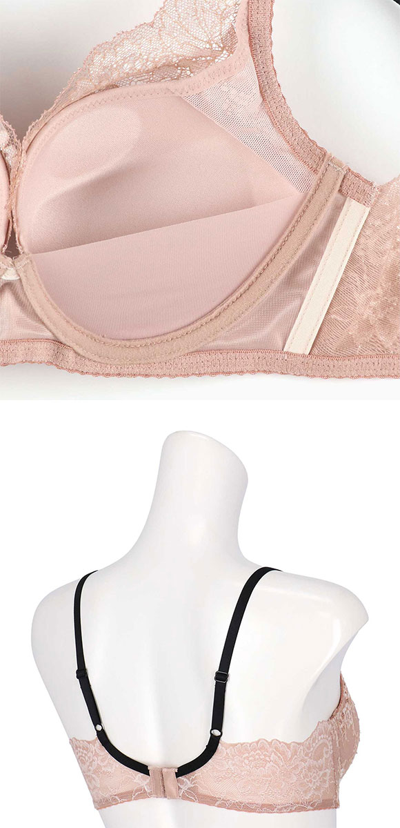 アンフィ ブラジェニック ぴたっとフィットタイプ ノンワイヤー ブラジャー ABCDEF AMPHI BRAGENIC BMI247 大きいサイズ