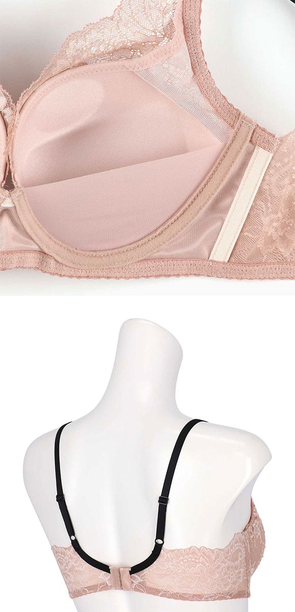 アンフィ ブラジェニック ぴたっとフィットタイプ ノンワイヤー ブラジャー ABCDEF AMPHI BRAGENIC BMI247 大きいサイズ