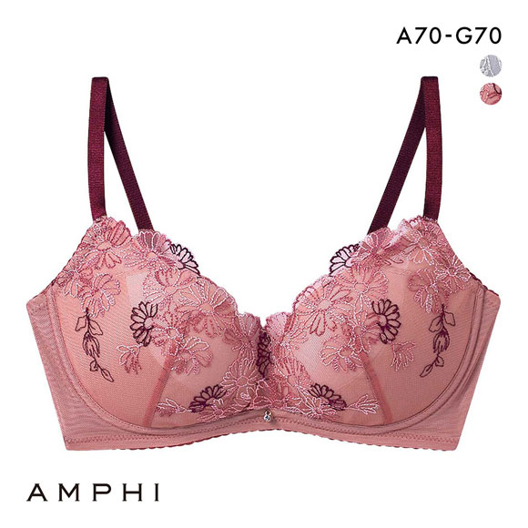 アンフィ AMPHI ブラジェニック BRAGENIC 脇高細見えタイプ ノンワイヤーブラ ブラジャー 脇高 ABCDEFG BMI353