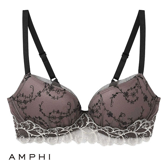 アンフィ AMPHI ブラジェニック BRAGENIC くっきり谷間の盛り胸をメイク ブラジャー ノンワイヤー 盛り胸タイプ 3/4カップ ABCDEF 単品
