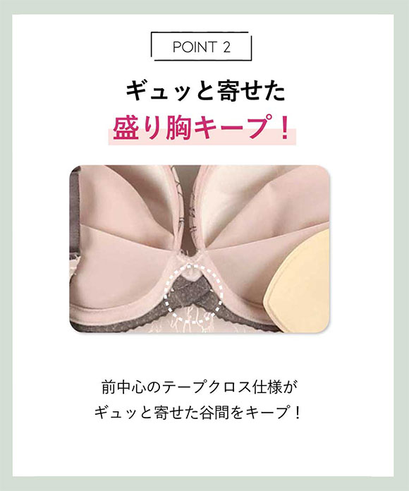 アンフィ AMPHI ブラジェニック BRAGENIC くっきり谷間の盛り胸をメイク ブラジャー ノンワイヤー 盛り胸タイプ 3/4カップ ABCDEF 単品