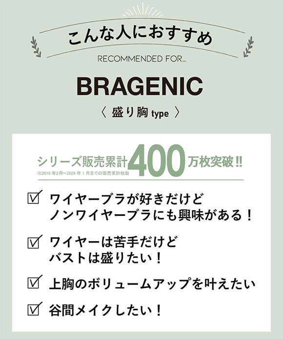 アンフィ SPRiNG×AMPHI ブラジェニック 盛り胸タイプ ブラジャー ノンワイヤー 3/4カップ くっきり谷間 ABCDEF AMPHI BRAGENIC BMI448