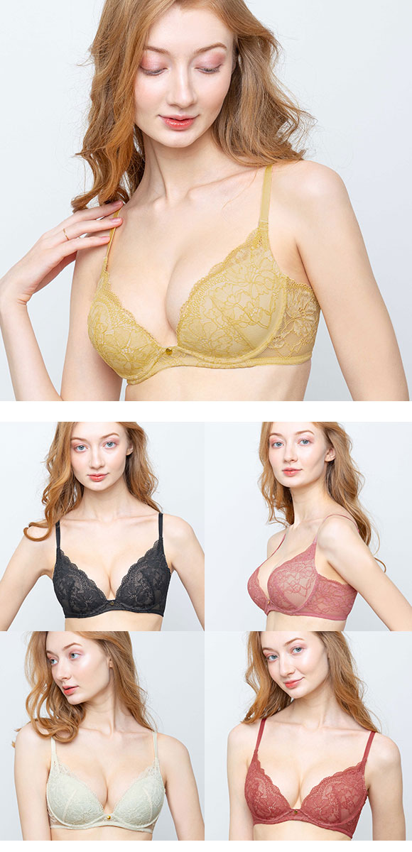 アンフィ ソフトなつけごこち ブラジャー やわらか樹脂ワイヤー 脇高 大きいサイズ BCDEF BOG308 AMPHI