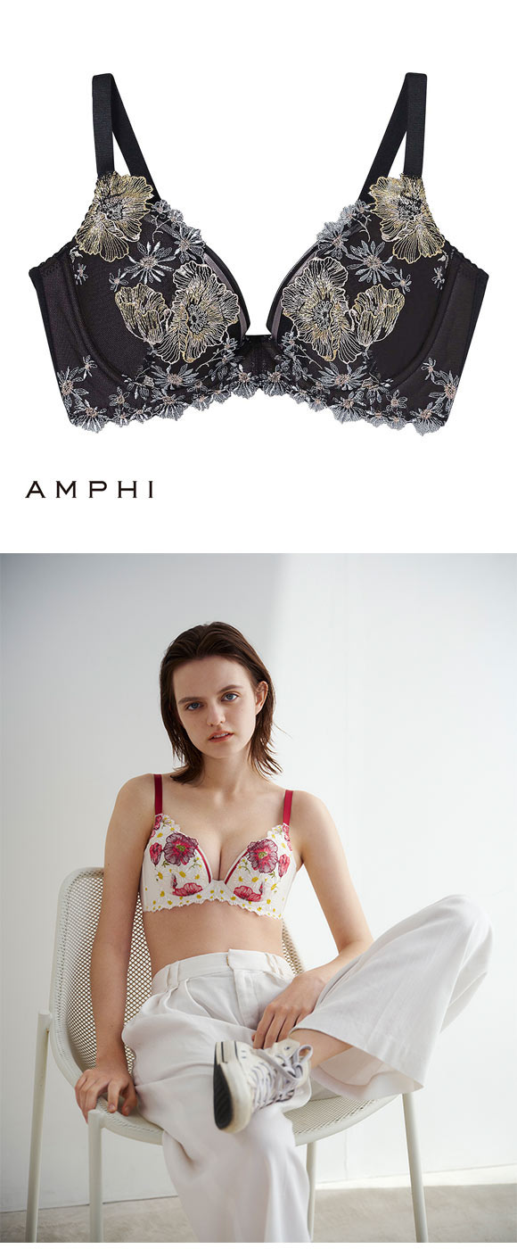 アンフィ グラマリッチ ブラジャー ダブル盛タイプ グラマラス＆リッチな谷間メイク 3/4カップ BC AMPHI BYJ309 Glama-Rich