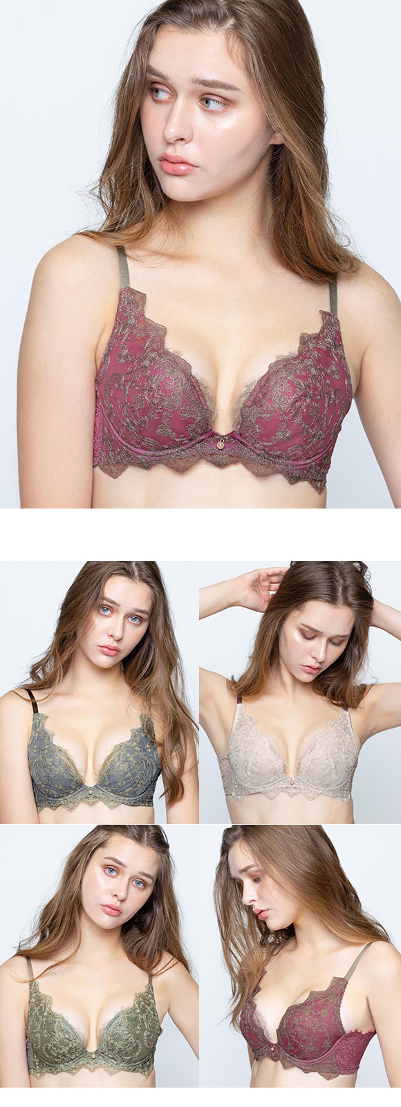 アンフィ グラマリッチ ブラジャー 脇スッキリ グラマラス＆リッチな谷間をメイク BYJ603 脇高 DE AMPHI Glama-Rich 大きいサイズ