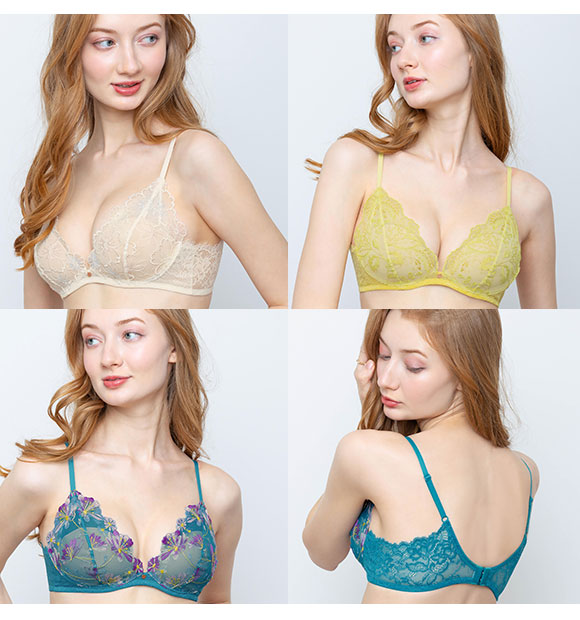 アンフィ ブラレット ブラジャー やさしくフィットする軽いつけごこち DE 3/4カップ AMPHI BYL300 大きいサイズ