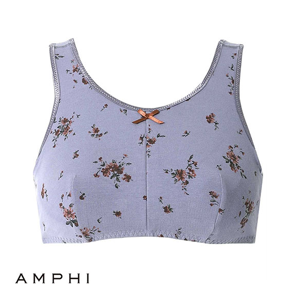 アンフィ ナイトアップブラ ノンワイヤー ブラジャー ナイトブラ ML 花柄 AMPHI Night Up Bra