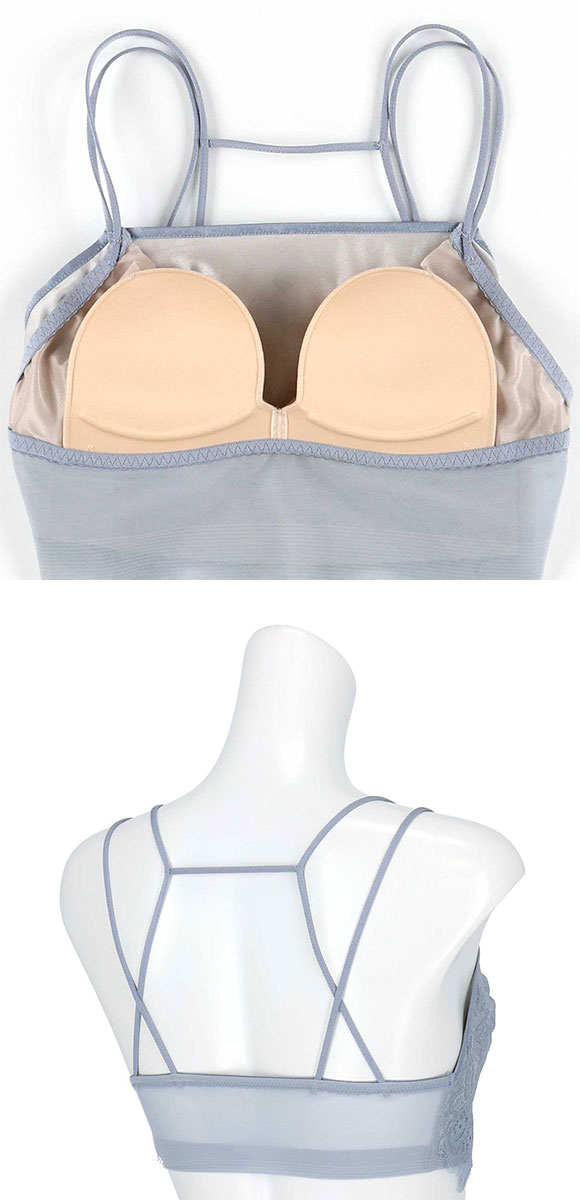 アンフィ バックスタイルを美しく魅せるブラトップ カップ付きインナー ノンワイヤー バックシャン AMPHI BYJ397シリーズ