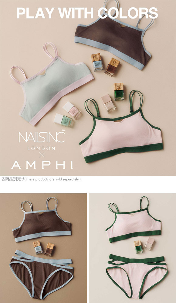 アンフィ NAILS INC×AMPHI ペアショーツ ノーマル ML バイカラー リブ BLH307シリーズ AMPHI