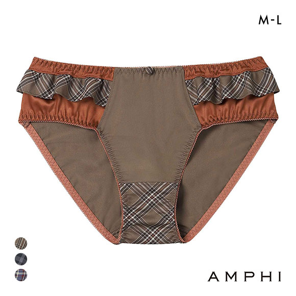 アンフィ ペアショーツ ノーマル ML BLH309シリーズ チェック柄 AMPHI