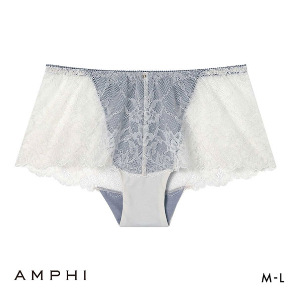 アンフィ スタイリストフォーユー ペアショーツ ボーイレングス バックレース BOG318シリーズ POG318 下着 AMPHI stylist 4U