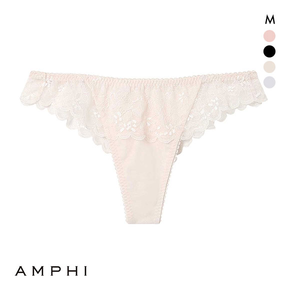 アンフィ ペアショーツ Tバックショーツ BOG305シリーズ バックレース M AMPHI