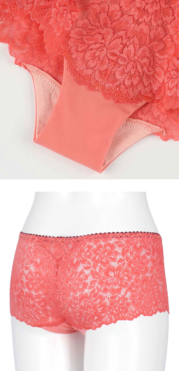 アンフィ ペアショーツ ボーイレングス ひびきにくい バックレース ML2L LSF102シリーズ AMPHI