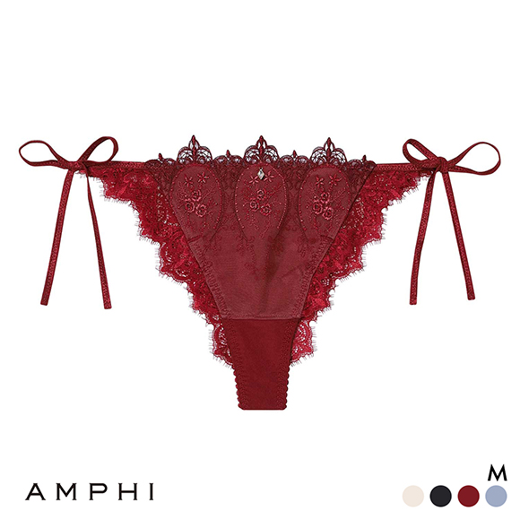 アンフィ グラマリッチ ペアショーツ Tバックショーツ バックレース サイドリボン PYJ506 BYJ306シリーズ AMPHI