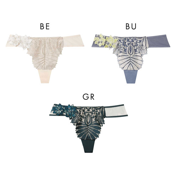 アンフィ リュクス ペアショーツ Tバックショーツ ソング バックレース M BYJ708シリーズ PYJ508 AMPHI