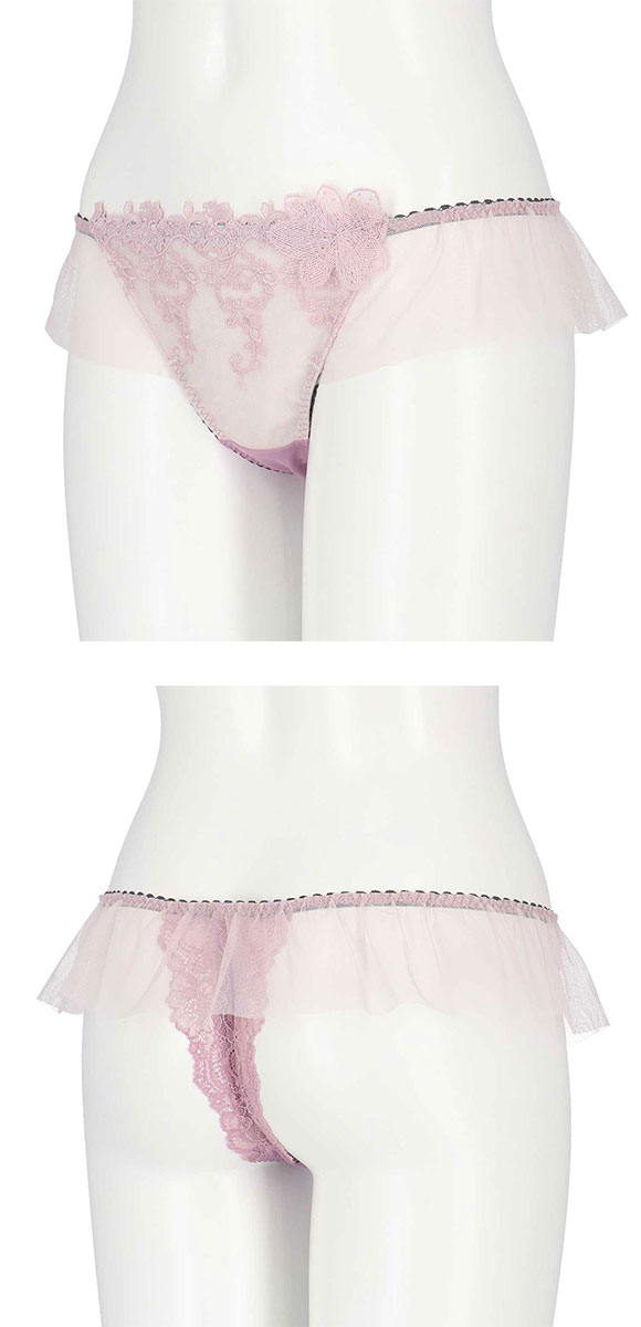 アンフィ AMPHI グラマリッチ ペアショーツ Tバックショーツ ソング バックレース BYJ689シリーズ PYJ589 M 単品