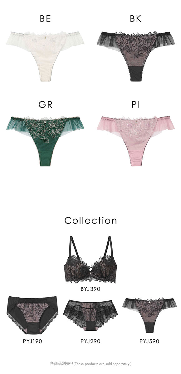 アンフィ グラマリッチ ペアショーツ Tバックショーツ バックレース チュール BYJ390シリーズ AMPHI