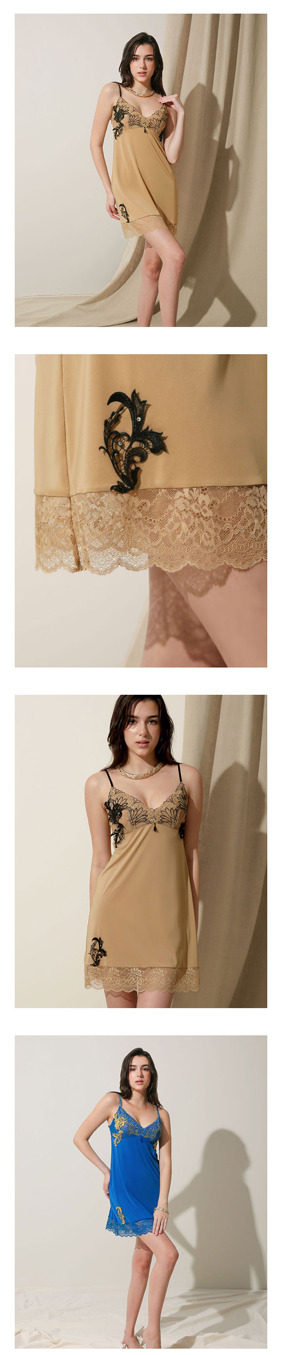 ARTE 001シリーズ スリップ ロングキャミソール M L ランジェリー