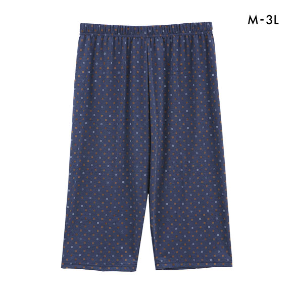 SUKENO おにわパンツ 小紋柄 7分丈ボトム メンズ ルームウェア