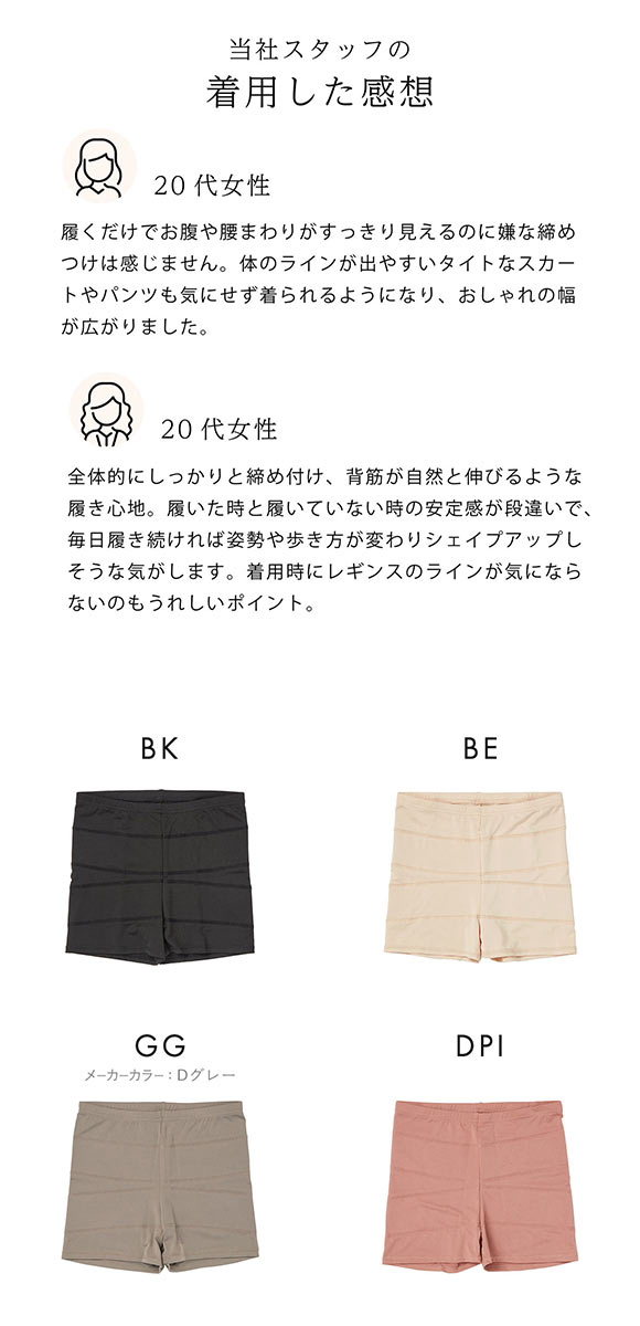 SUKENO Bi-Leggi スラッと美脚 1分丈 レギンス レディース 補正 大きいサイズ 助野