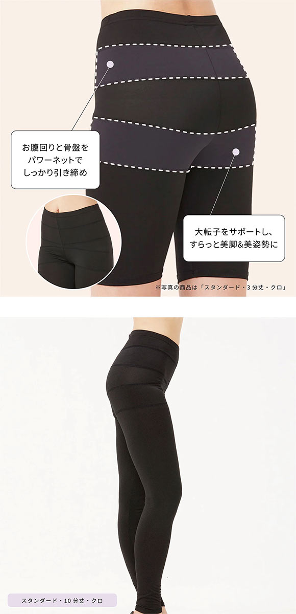 SUKENO Bi-Leggi スラッと美脚 10分丈 レギンス レディース 補正 助野