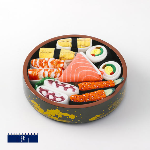 SUKENO 富山生まれの「履くお寿司」 寿司そっくす 桶入りセット