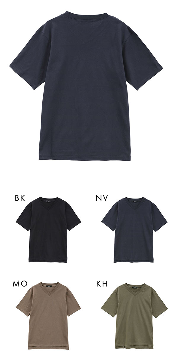 ニッセン 綿100％汗染みしにくいVネック5分袖Ｔシャツ SM nissen