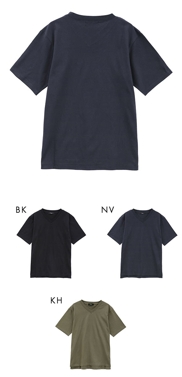 ニッセン 綿100％汗染みしにくいVネック5分袖Ｔシャツ L LL 3L nissen