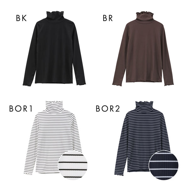 ニッセン 細リブハイネックカットソートップス L LL 3L NISSEN