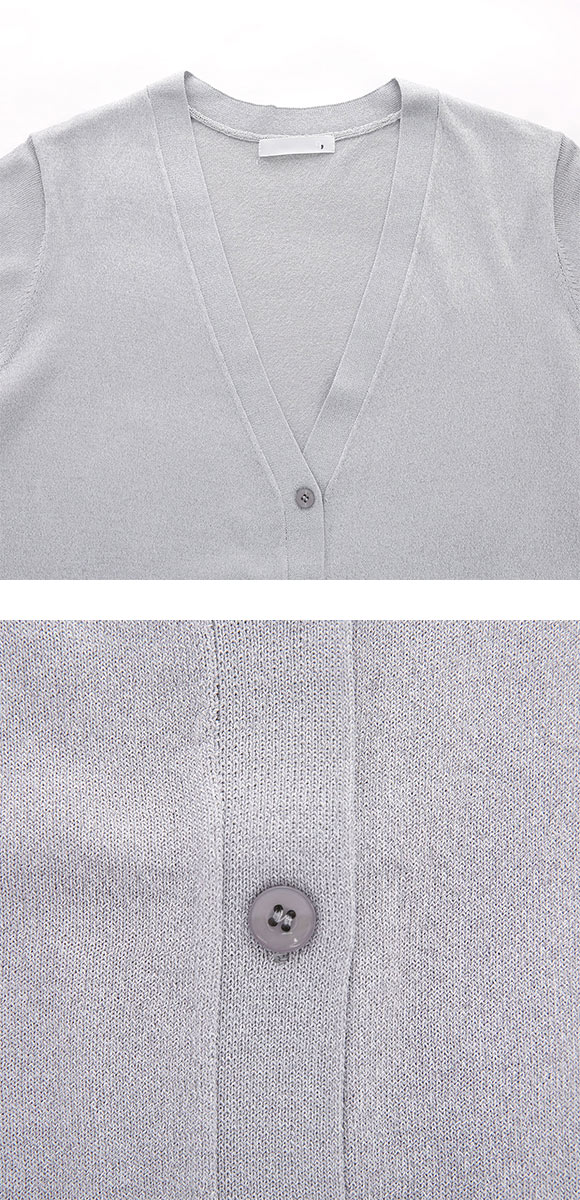 ニッセン アイスクリーンプレミアム Vネックニットカーディガン 持続冷感 毛玉になりにくい UVカット 洗濯 洗える 遮熱 L LL 3L