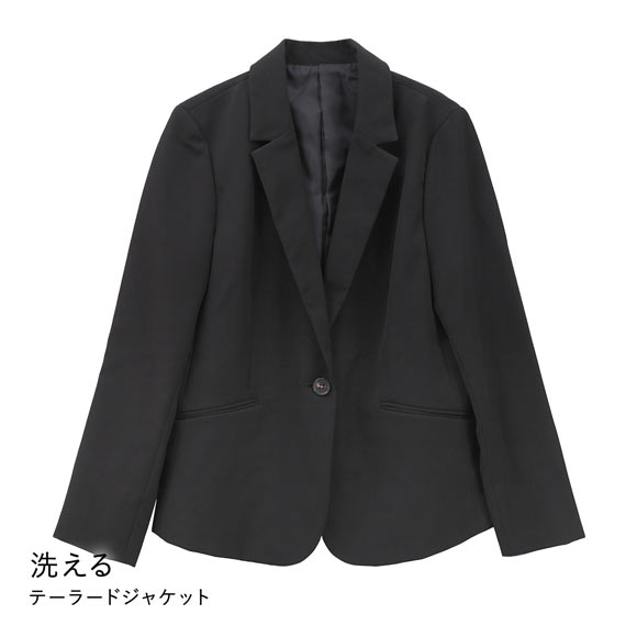 ニッセン 洗えるストレッチダブルクロステーラードジャケット トレッチ しわになりにくい UVカット 洗濯機OK LL 3L NISSEN