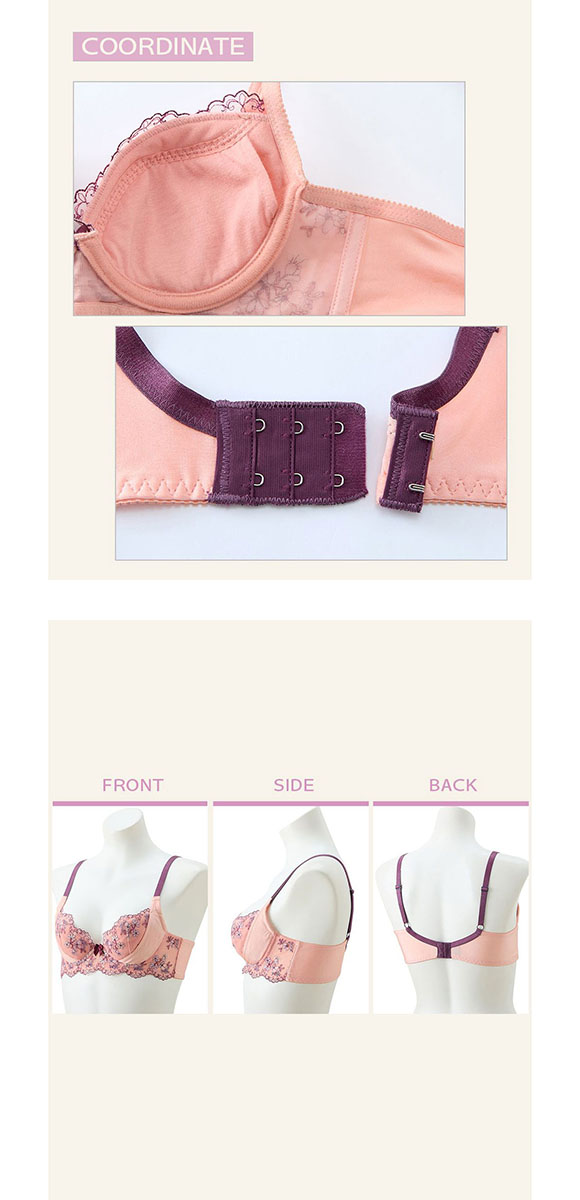 ニッセン いでよ!谷間 ソフトタイプブラジャー 小花 EF 大きいサイズ nissen