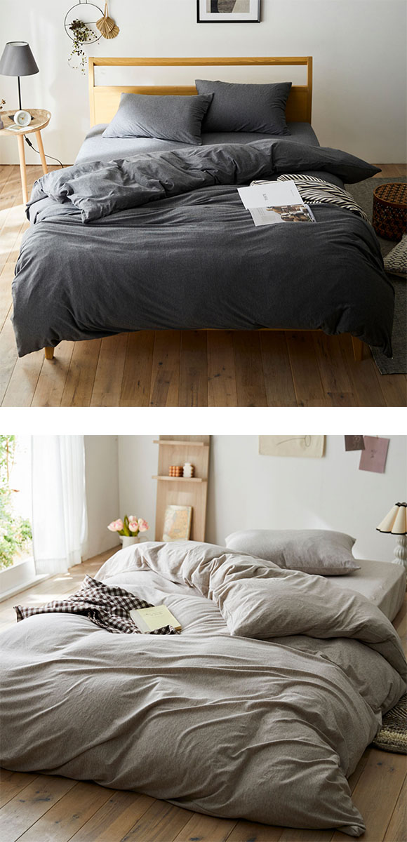 ニッセン 綿100%天竺ニット掛け布団カバー Coco Feel (シングル) nissen