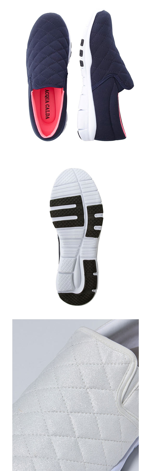 ゆったり幅広 超軽量キルティングスリッポンスニーカー LL ワイズ4E 歩きやすい 軽い 履きやすい nissen ニッセン