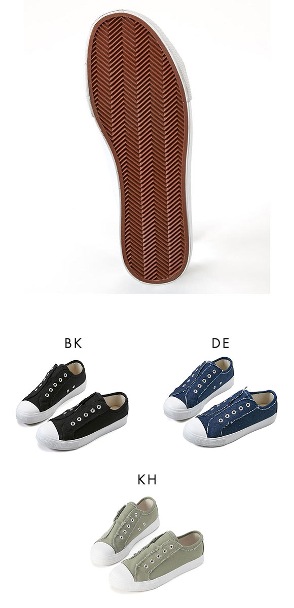 ニッセン ゆったり幅広 ひもなしスリッポン スニーカー ワイズ4E レディース