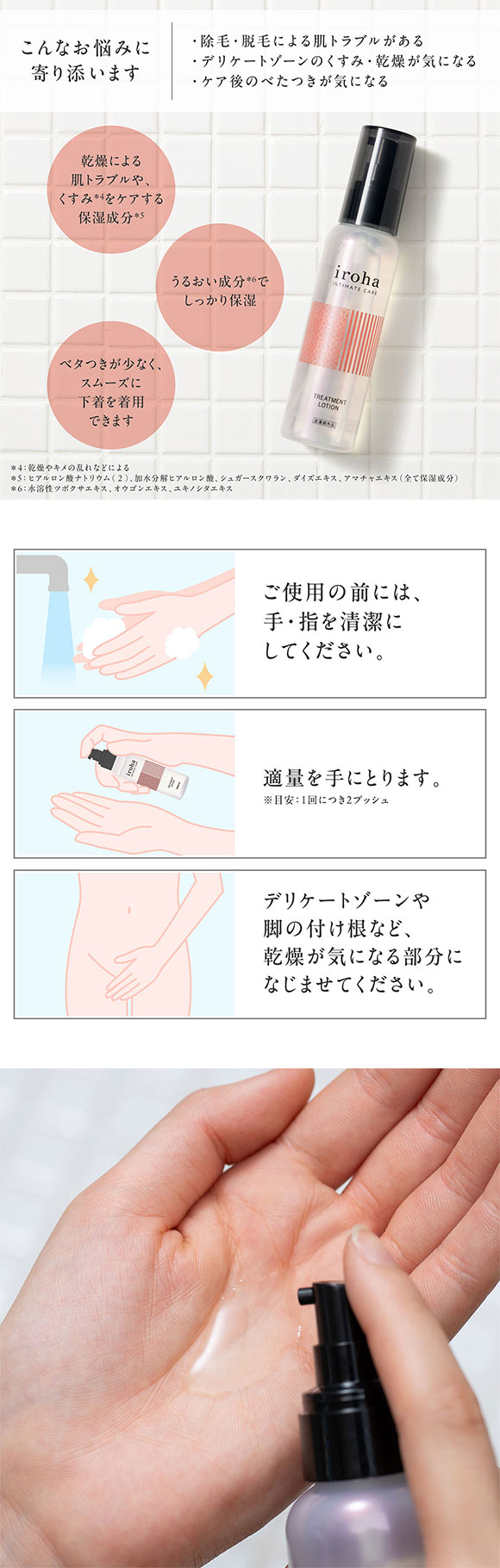 iroha トリートメントローション デリケートゾーン用化粧水 日本製 薬用 女性用 フェムケア IIV-21