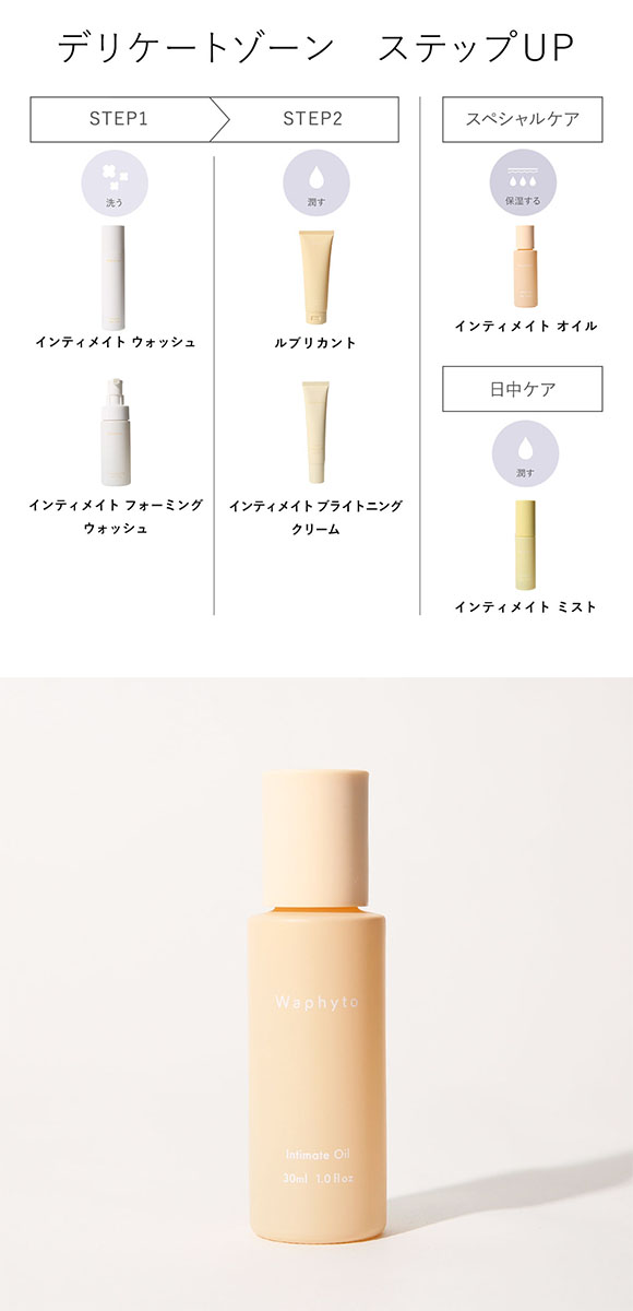 Waphyto ｲﾝﾃｨﾒｲﾄ オイル 30ml デリケートゾーン 全身 保湿 日本製 女性用 フェムケア ワフィト