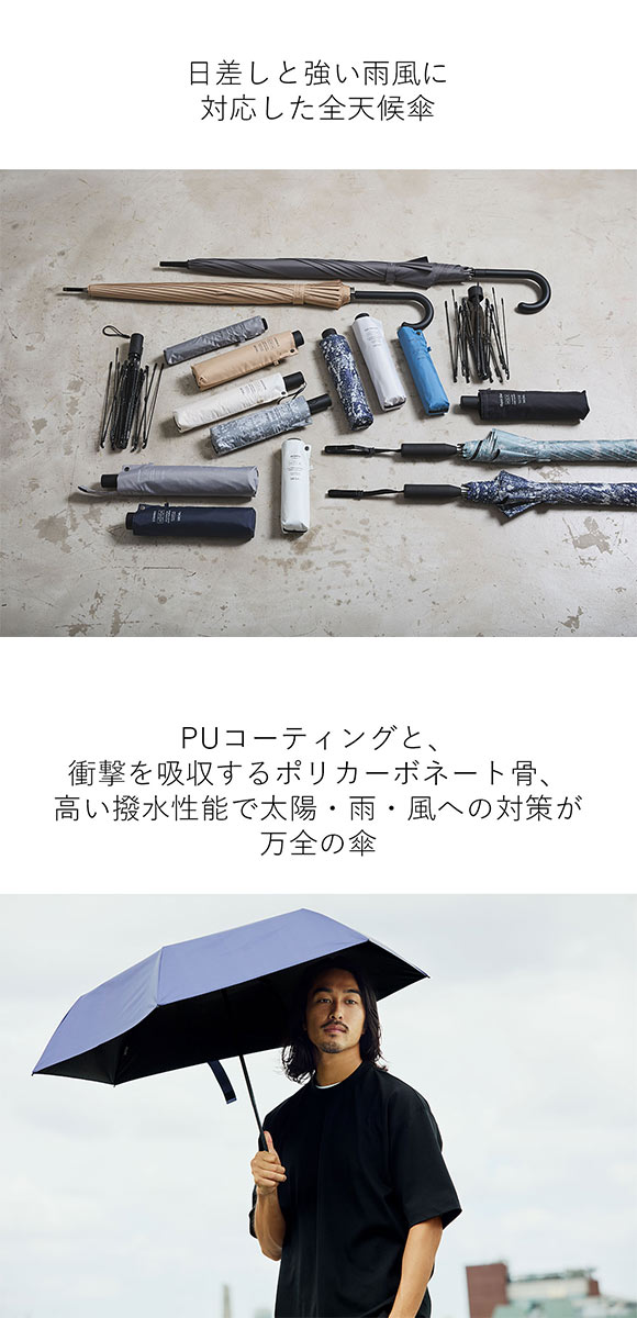 ウォーターフロント ZENTENKOU 折りたたみ傘 55cm  日傘 兼用 雨傘 晴雨両用 Waterfront