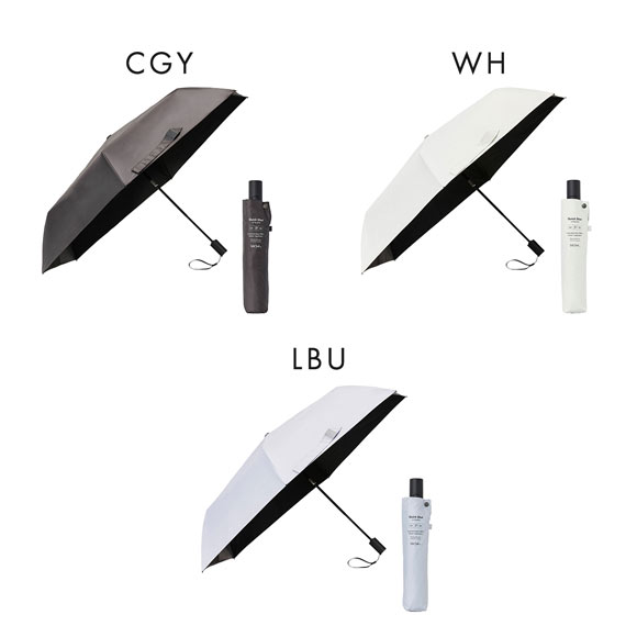 ウォーターフロント クイックシャット 自動開閉 折りたたみ傘 55cm UV対策 日傘 兼用 雨傘 晴雨両用 Waterfront