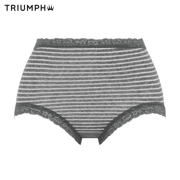 トリンプ SO NATURAL TR7120 ショーツ はきこみ深め 綿混 ボーダー ML M014 単品 Triumph