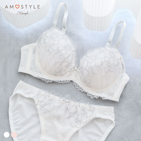 アモスタイル AMST521 スイートフローラ ブラセット ブラジャー ショーツ セット BCD AMOSTYLE