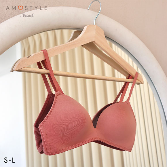 アモスタイル AMST802 シンプルベーシック スムース ノンワイヤー ブラジャー SML AMOSTYLE